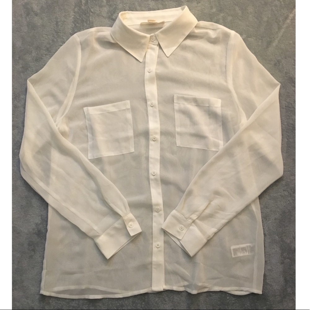 Sheer Button Up Shirt